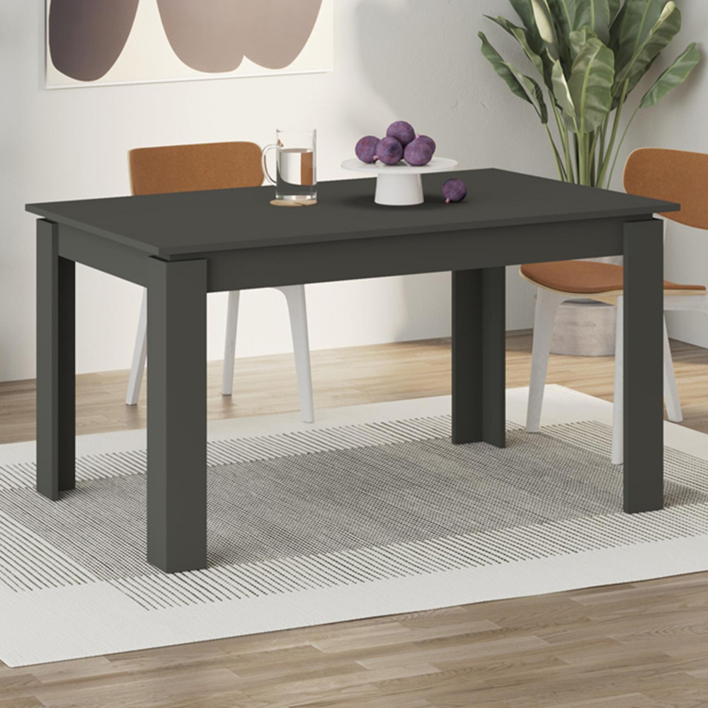 Decortie Tolmen 6 Seater Anthracite Dining Table Image 1