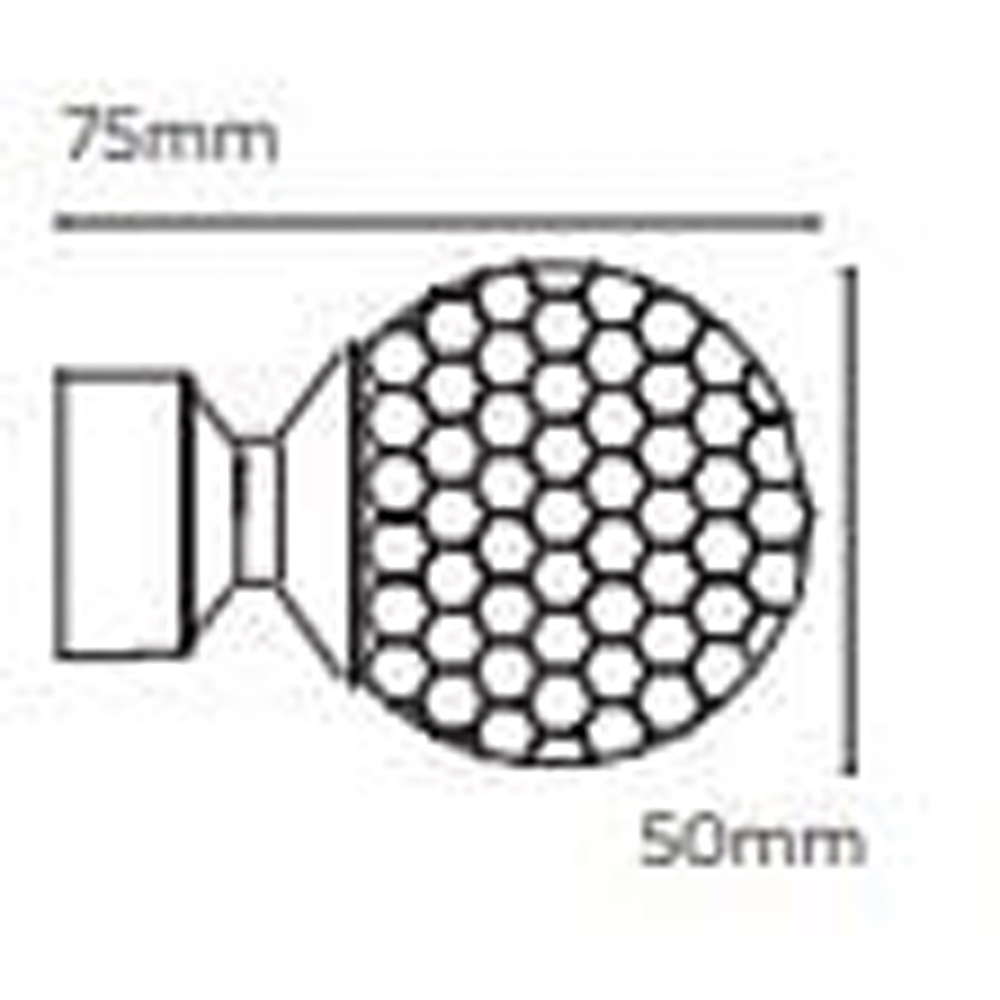 New Edge Blinds 170cm Fixed Length Chrome Eyelet Metal Curtain Pole Set with Bella Finial Image 4