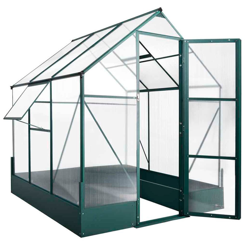 Outsunny Green Aluminium 6.2 x 6.2ft Walk In Greenhouse Image 4