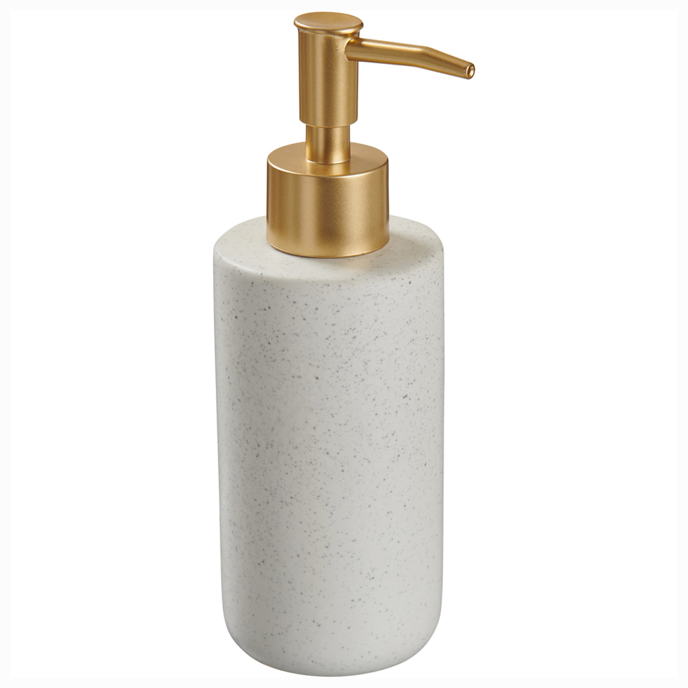 Wilko Cream Soap Dispenser Gold Effect Pump Image 2