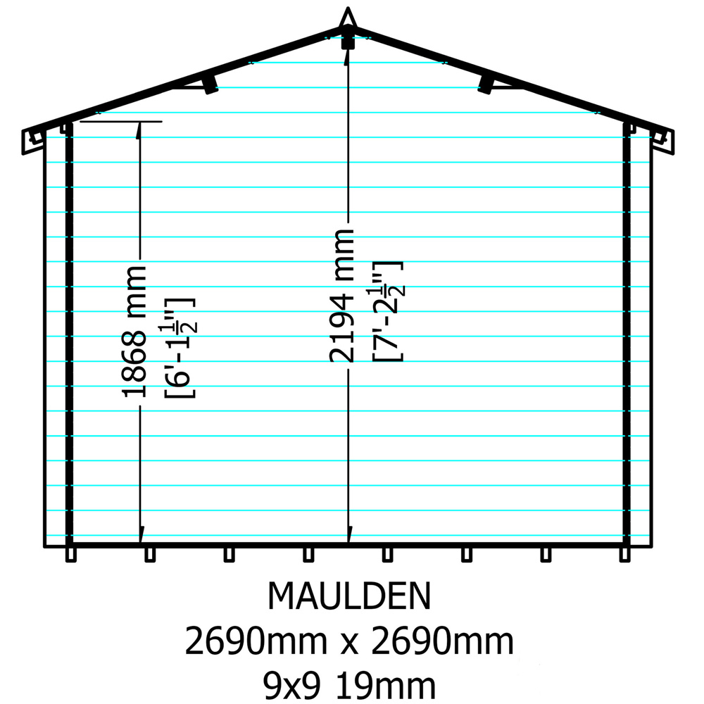 Shire Maulden 9 x 9ft Wooden Log Cabin Shed Image 4
