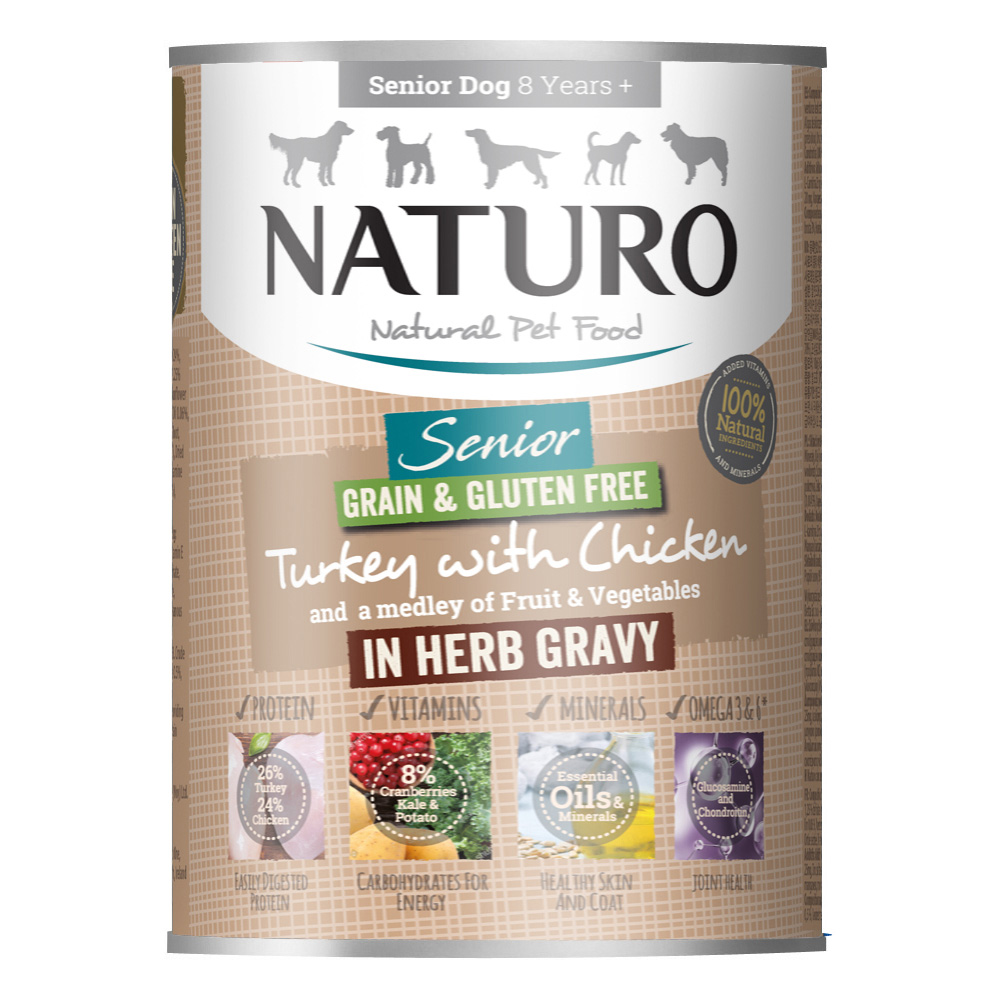 Naturo Turkey with Chicken Senior Dog Food 390g Wilko