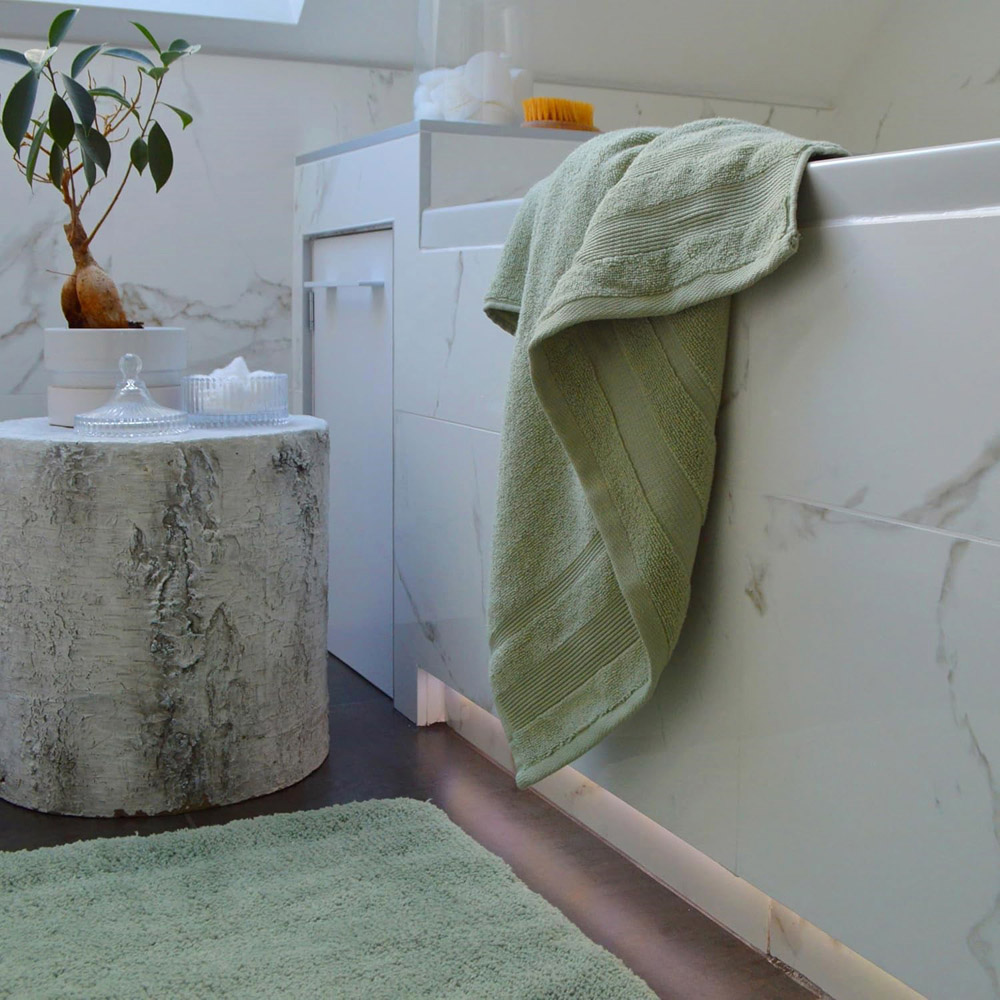 Allure Bath Fashions Luxury Zero Twist Egyptian Cotton Sage Green Bath Towel 2 Pack Image 2