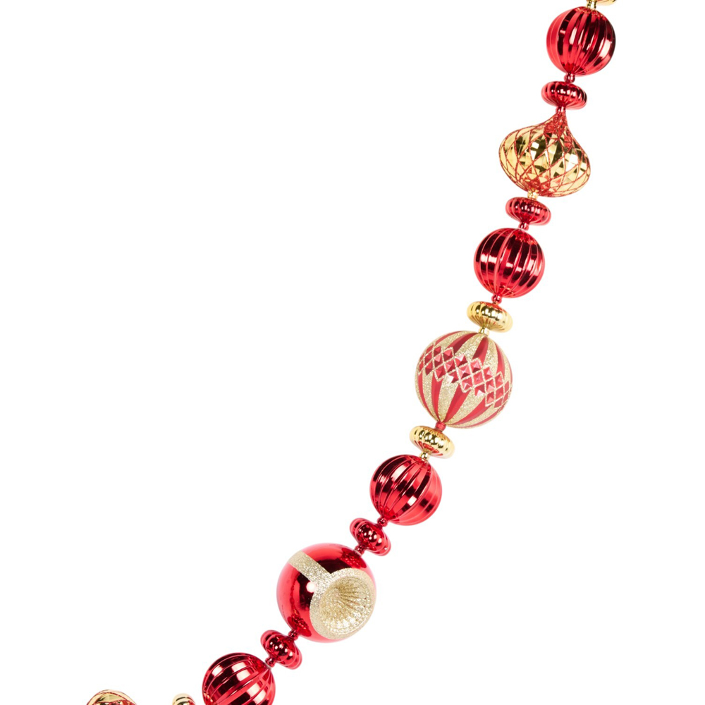 Red and Gold Bauble Garland Image 4