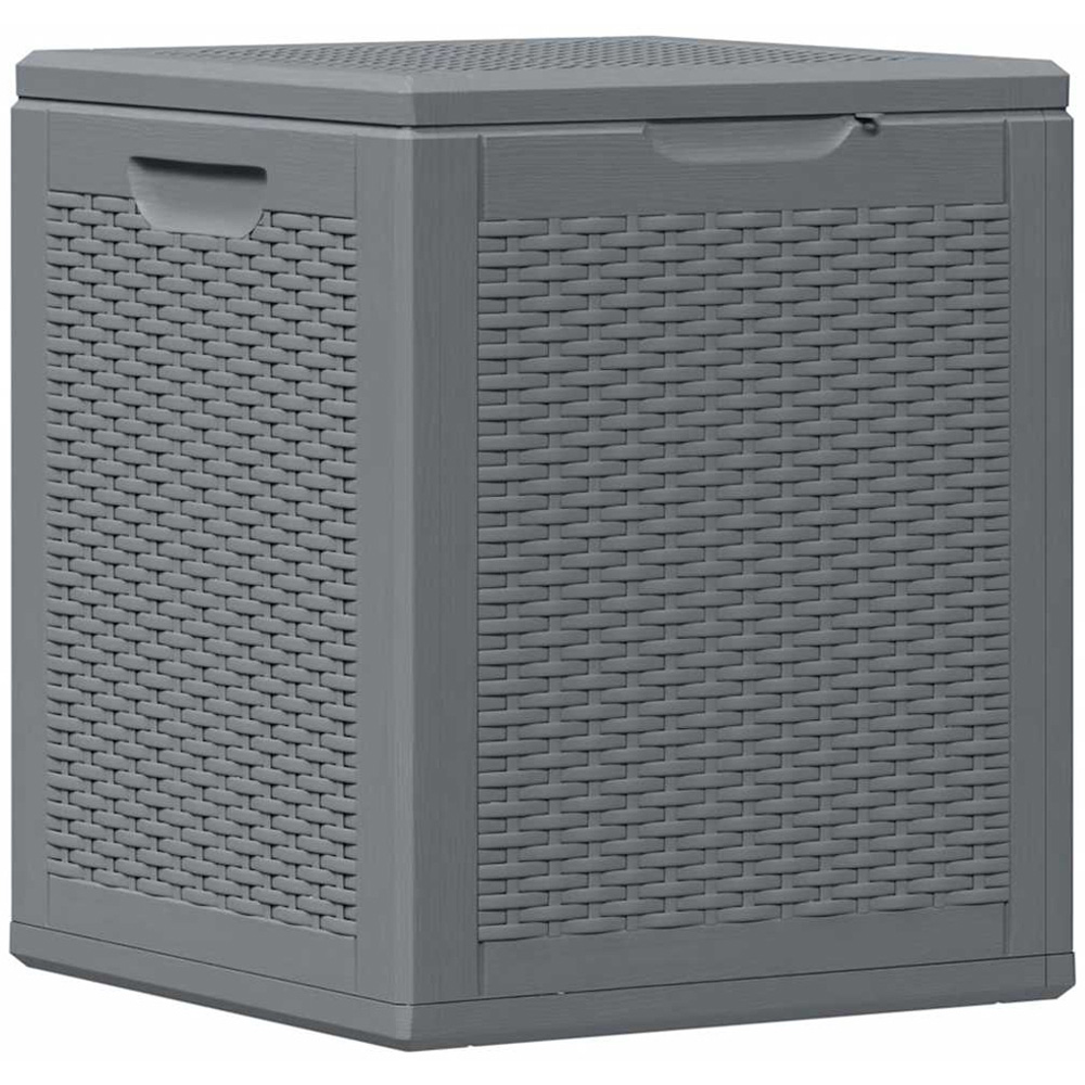 vidaXL 90L Grey Polypropylene Garden Storage Box Image 1