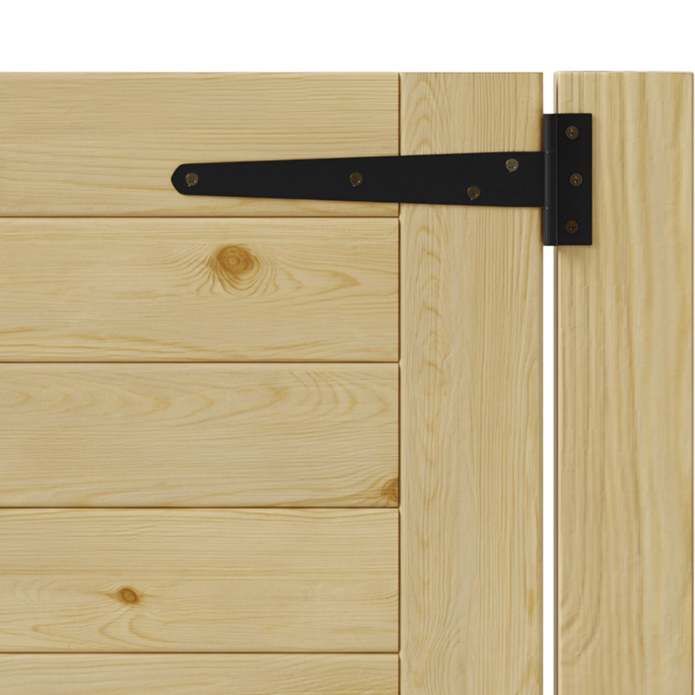 Living and Home Wooden Garden Reinforced Gate with Door Latch 70.8 x 35.4 inch Image 5