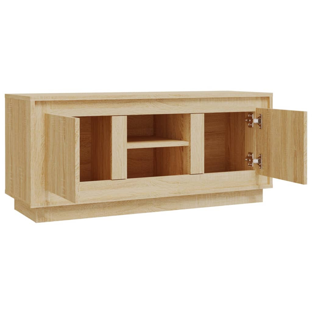 vidaXL 2 Door 2 Shelf Sonoma Oak TV Cabinet Image 7