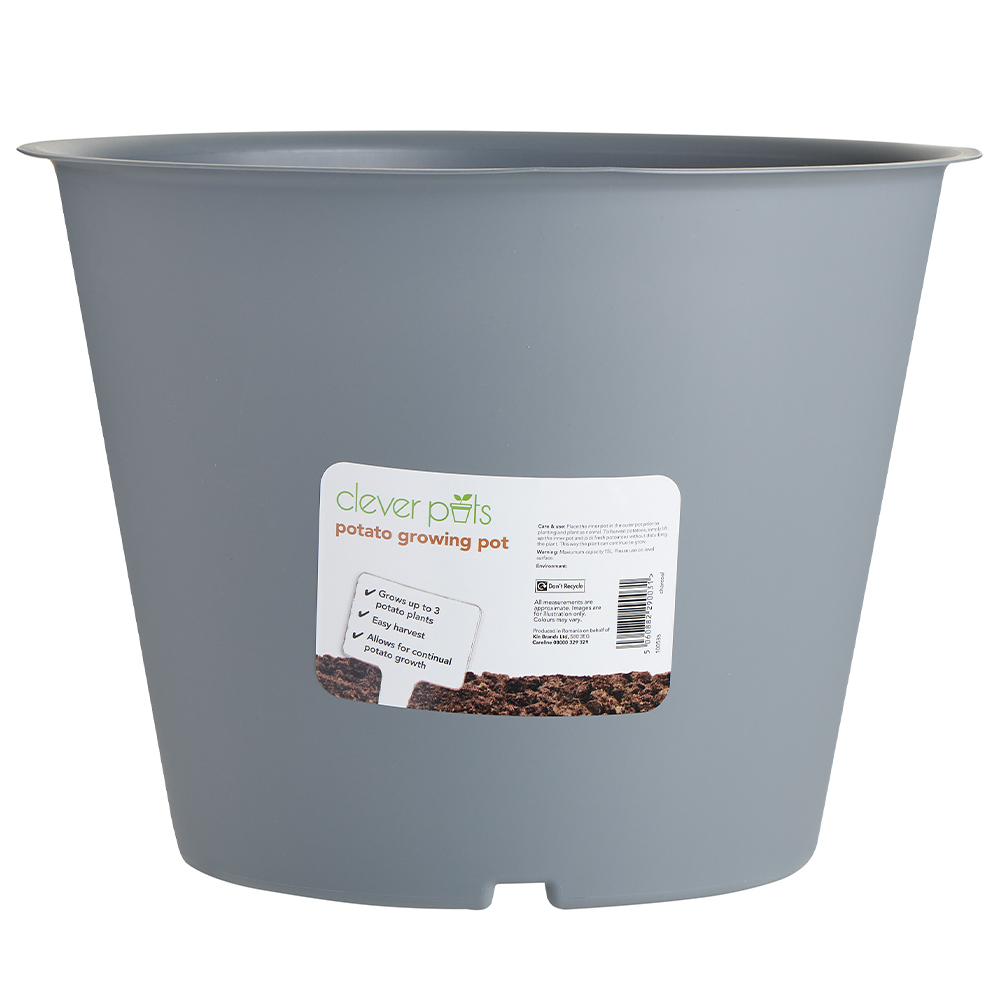 Clever Pots Grey Potato and Root Vegetable Growing Pot 15L Image 6