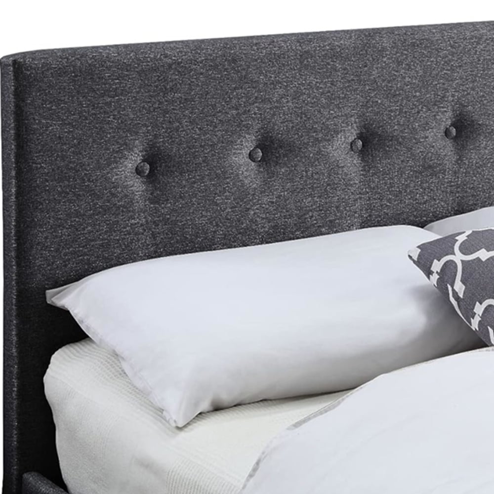 Home Treats Double Dark Grey Ottoman Bed Image 5