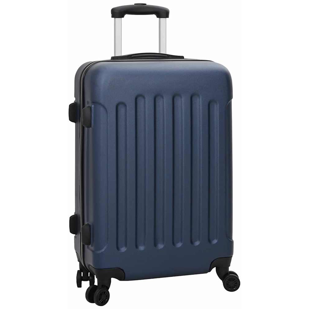 vidaXL Set of 3 Blue ABS Suitcases with Wheels Image 2
