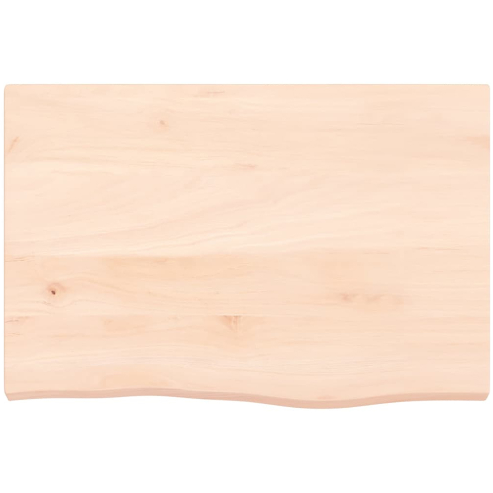 vidaXL 60 x 40 x 4cm Untreated Solid Wood Oak Wall Shelf Image 3