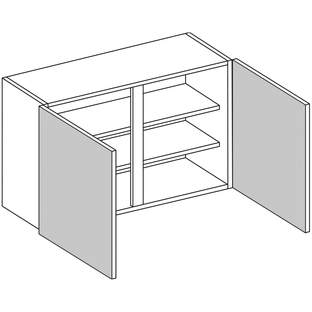 wilko Woodgrain Effect Shaker White Wall Unit 700mm Image 1
