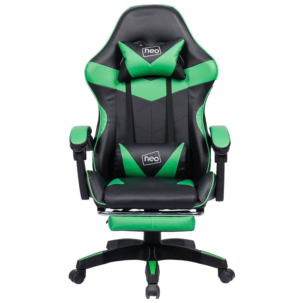 Neo Green and Black PU Leather Swivel Office Chair Image 5