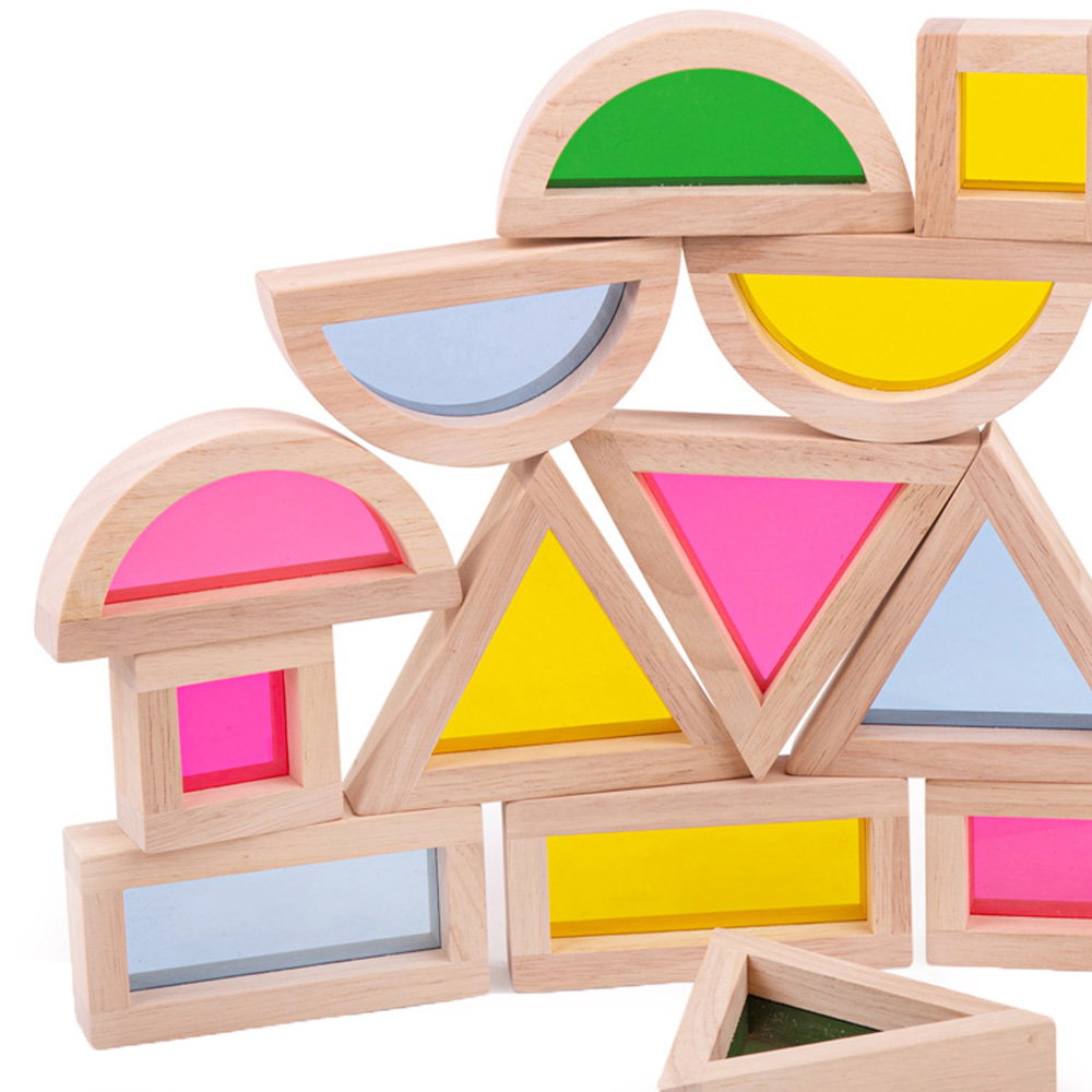 Bigjigs Toys Natural Sensory Shapes Toy Multicolour Image 2