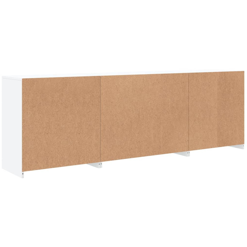 vidaXL 6 Door 8 Shelf White LED Sideboard 3 Piece Image 7