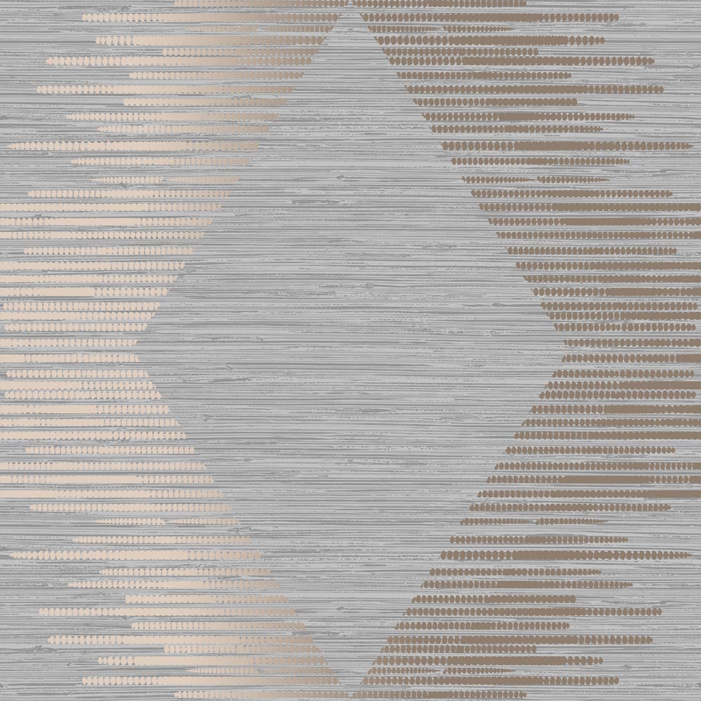 Superfresco Easy Serenity Geo Grey and Rose Gold Wallpaper Image 1