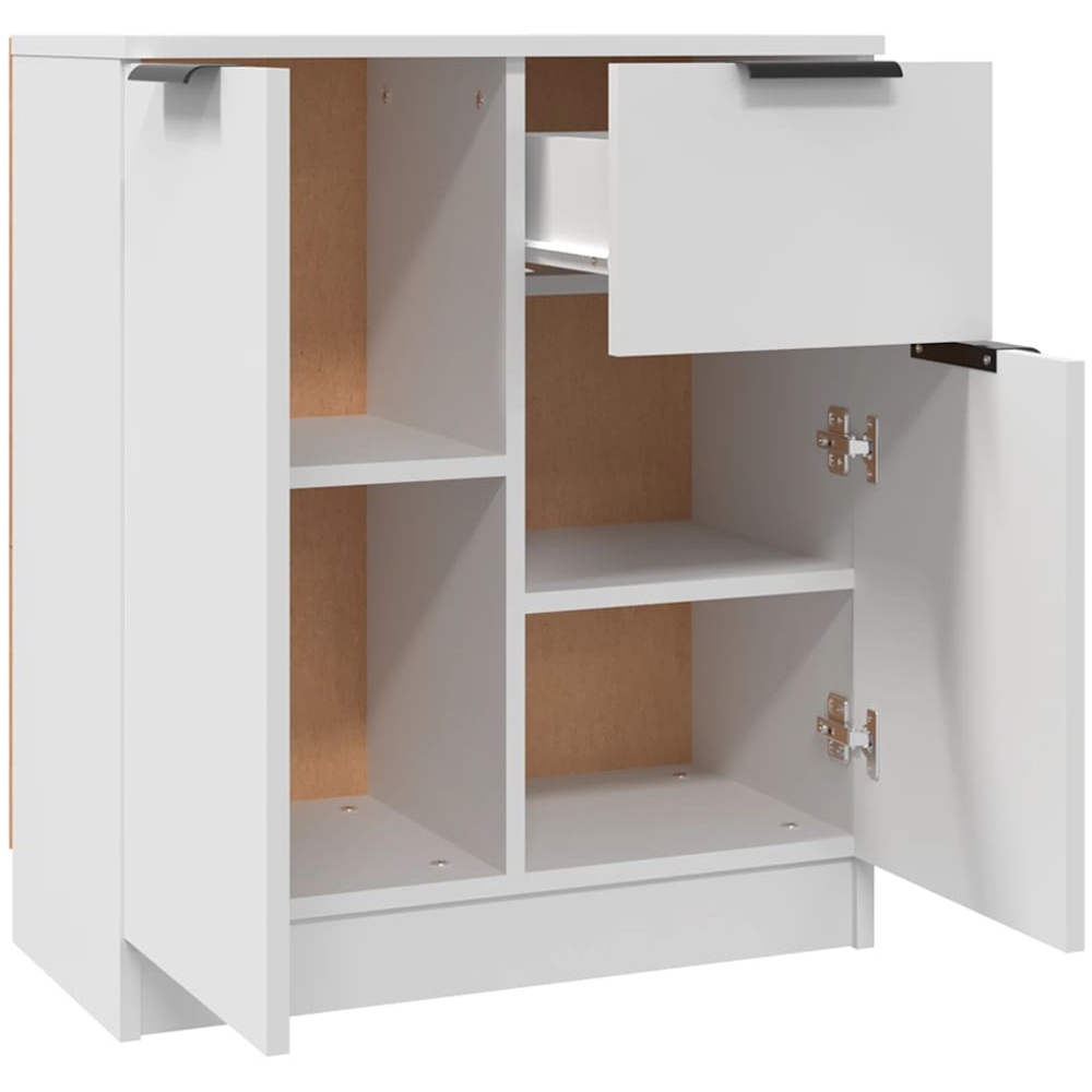 vidaXL 2 Door Single Drawer White Sideboard Image 7