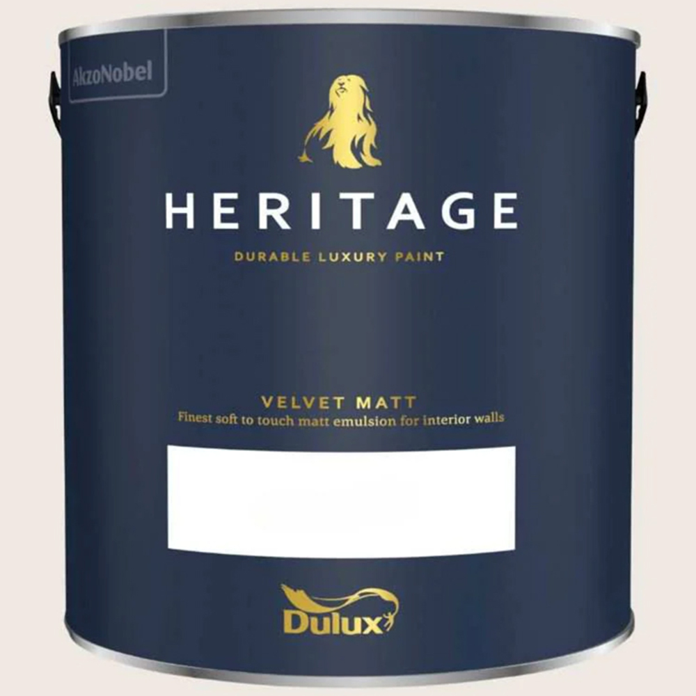 Dulux Heritage Walls and Ceilings Linnet White Velvet Matt Emulsion Paint 2.5L Image 2