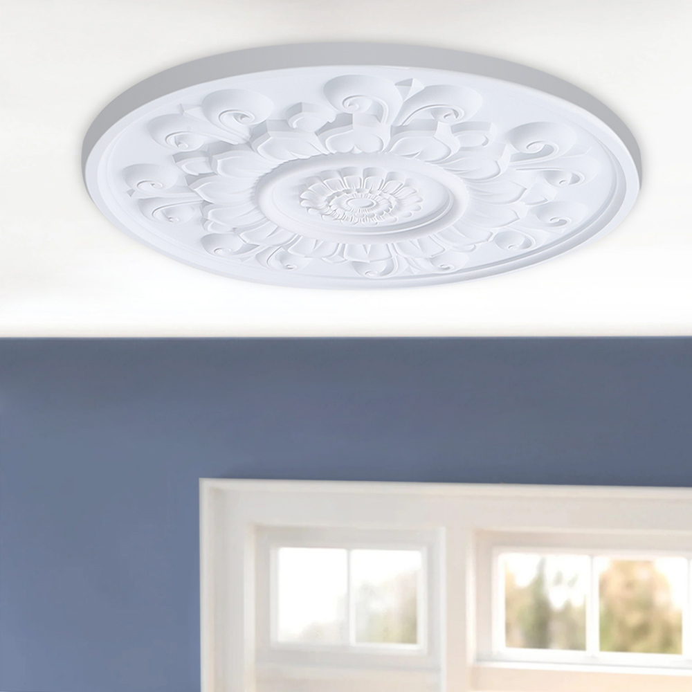 Living and Home Polyurethane Ceiling Medallion 33 inch Image 7