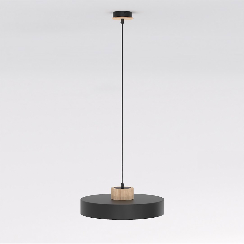 Emibig Kivi Layered Shade Black E27 Large Ceiling Pendant Light Image 3