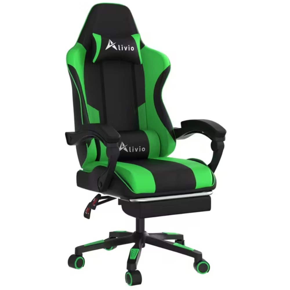 Alivio Green Ergonomic Massage Gaming Chair Image 2