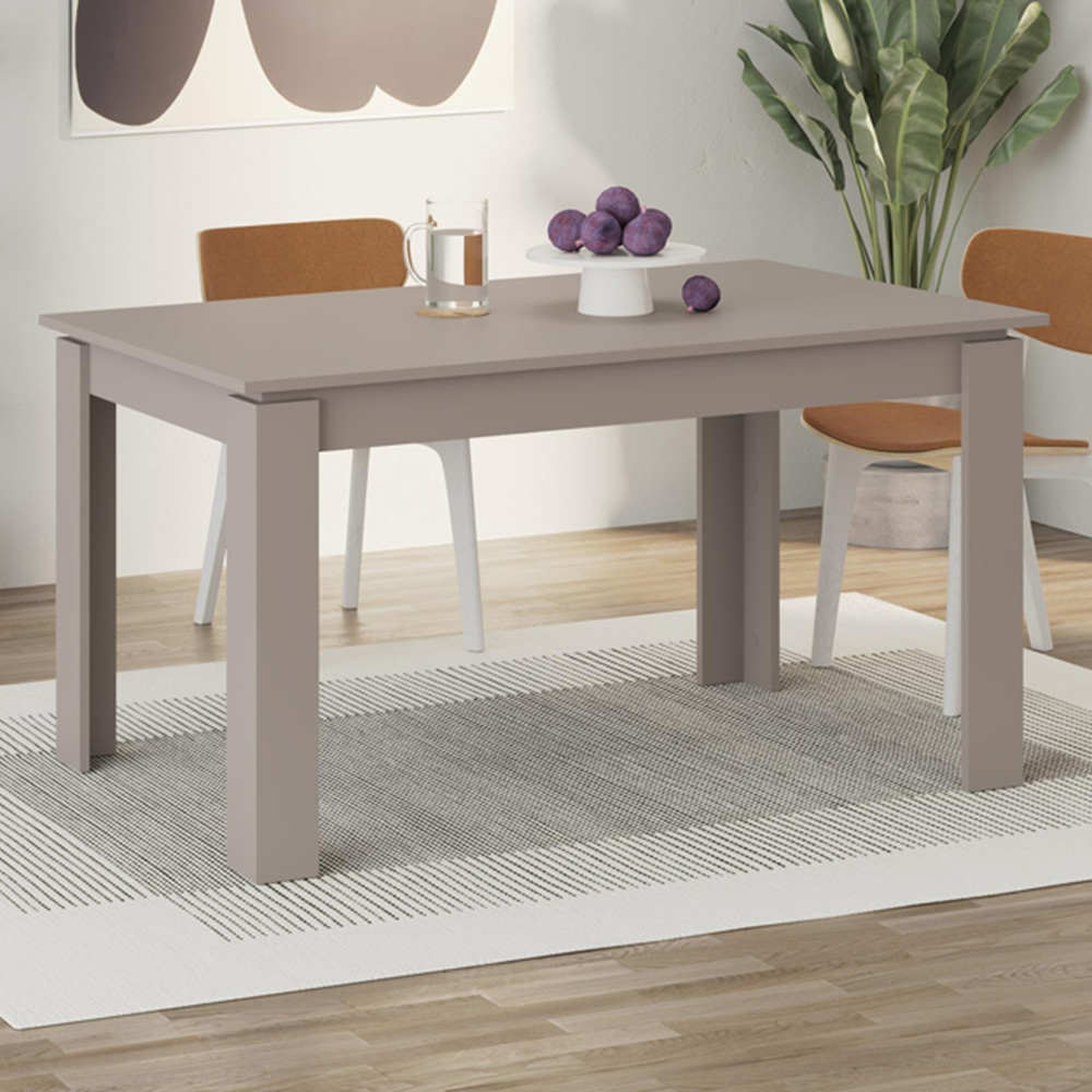 Decortie Tolmen 6 Seater Light Mocha Dining Table Image 1