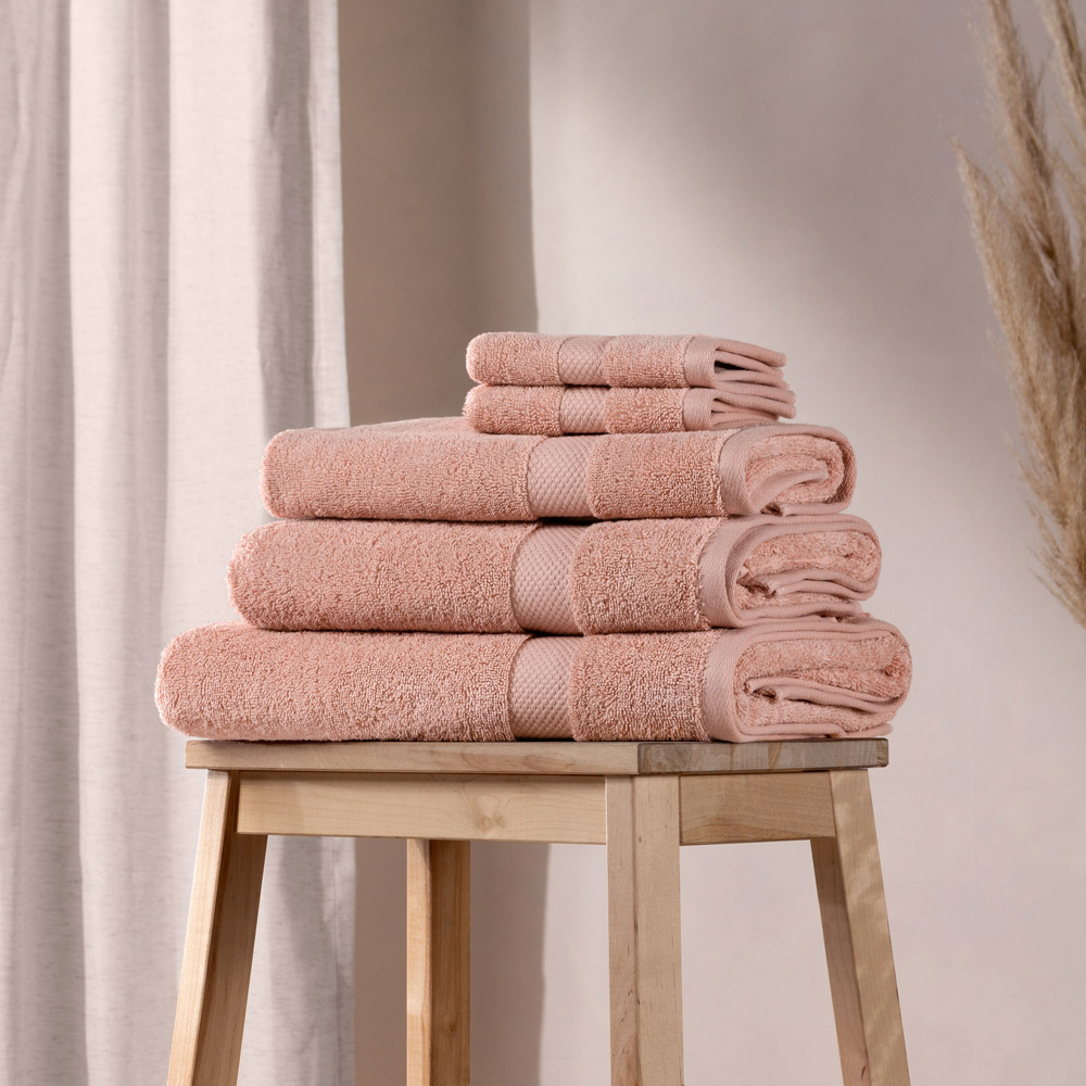 Yard Loft Combed Cotton Blush Towel Bundle with Bath Sheets Set of 6 Image 2