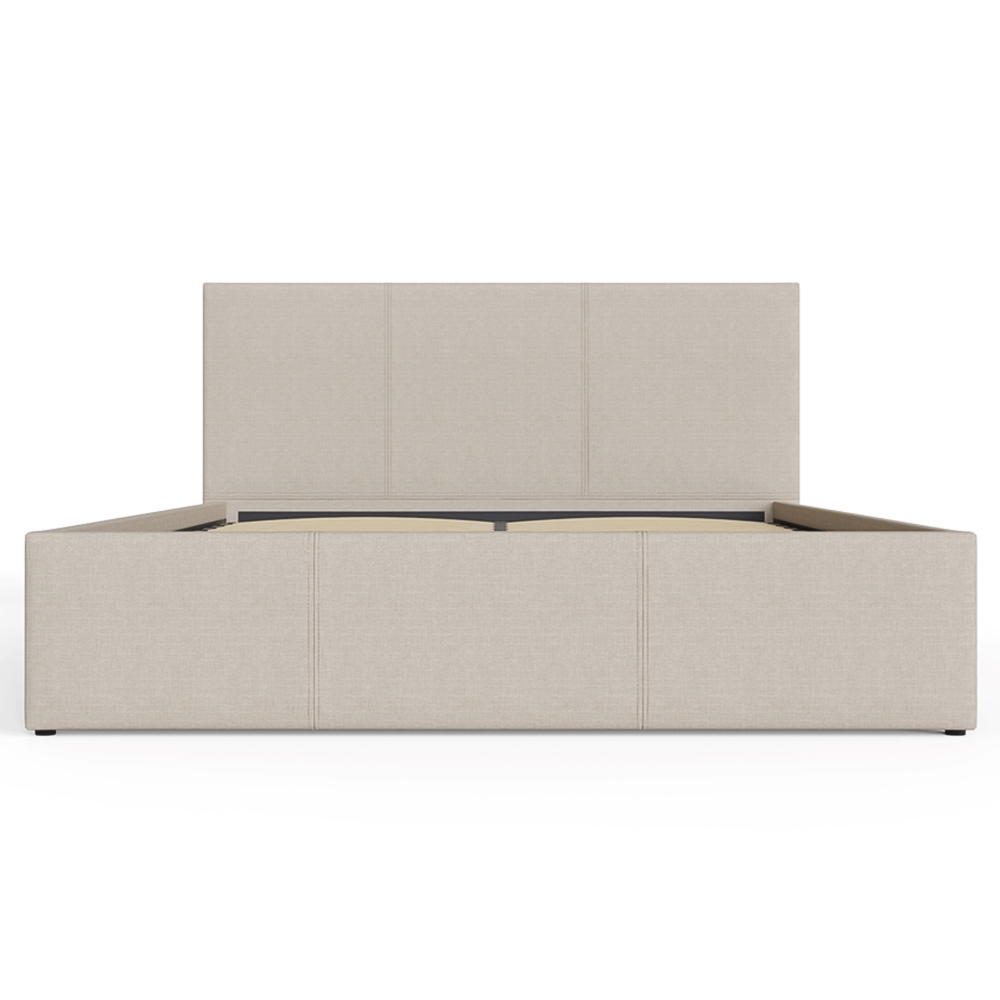 GFW Small Double Natural Hopsack Fabric End Lift Ottoman Bed with Memory Pocket Spring Mattress Image 5
