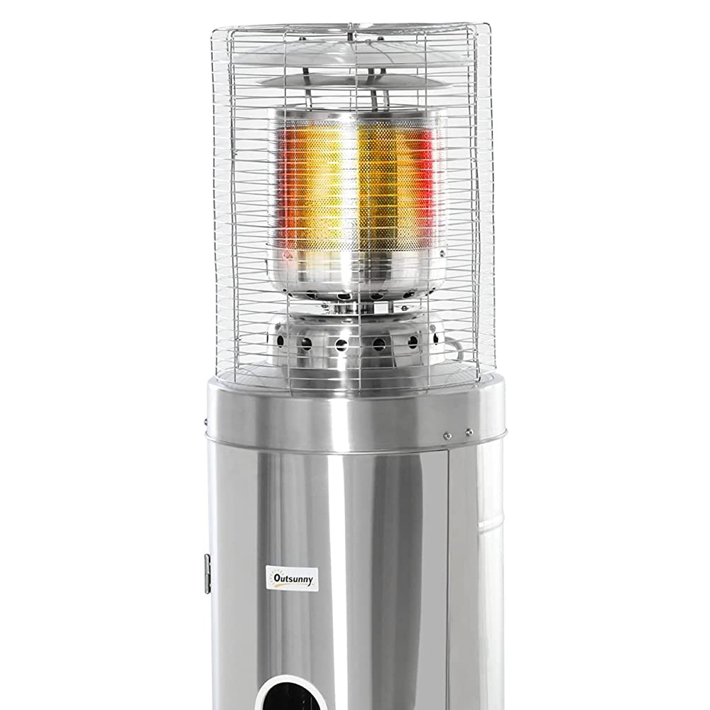 Outsunny Gas Patio Heater Silver 10kw Image 3