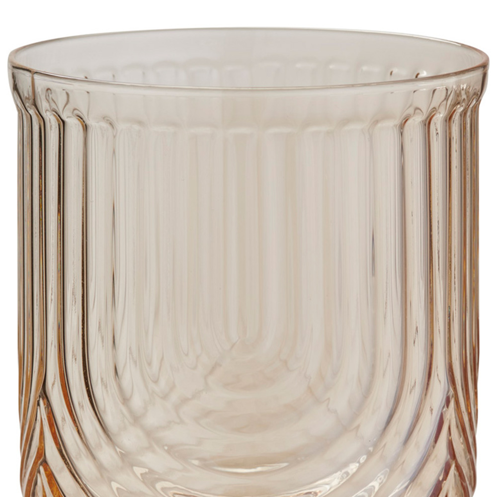 Wilko Ribbed Arch Glass Tumbler 400ml Image 4