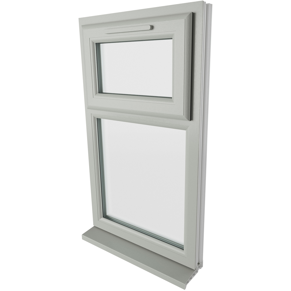 Crystal Agate and White Top Hung Over Fixed Light Clear Triple Glazed Window 610 x 1190mm Image 3