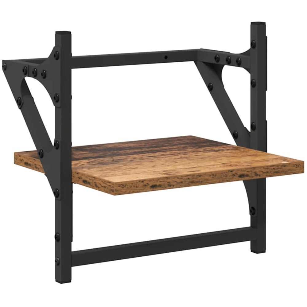 vidaXL 9 Shelf Old Wood Wall Shelf Set of 6 Image 4