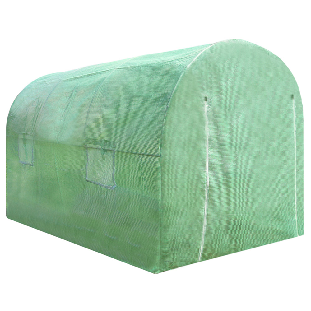 MonsterShop Green PE Cover 6.6 x 9.8ft Polytunnel Greenhouse Image 1