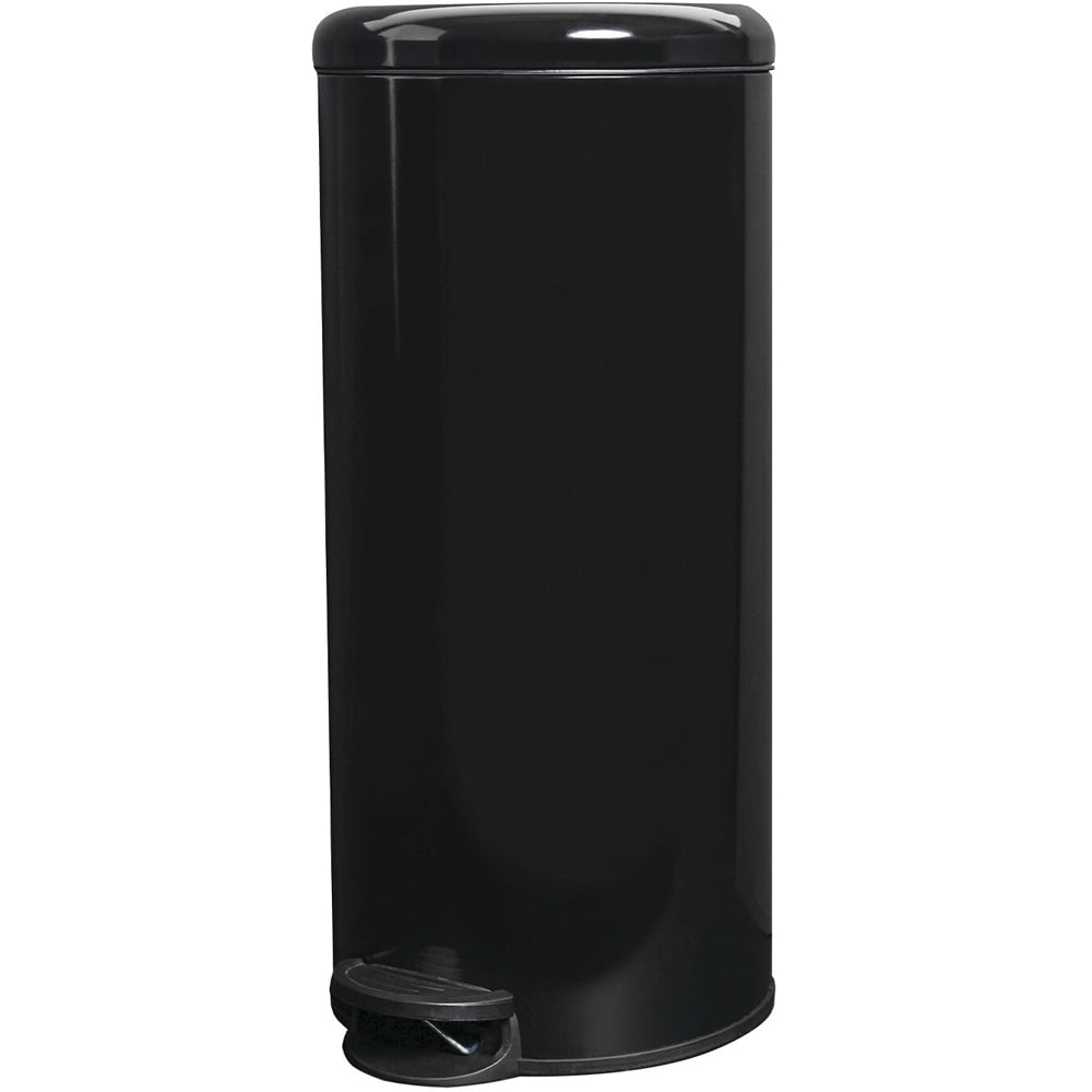 Gloss Black Pedal Bin 30L Image 1