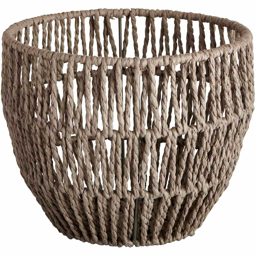 Wilko Round Grey Paper Rope Baskets 2 Pack Image 4