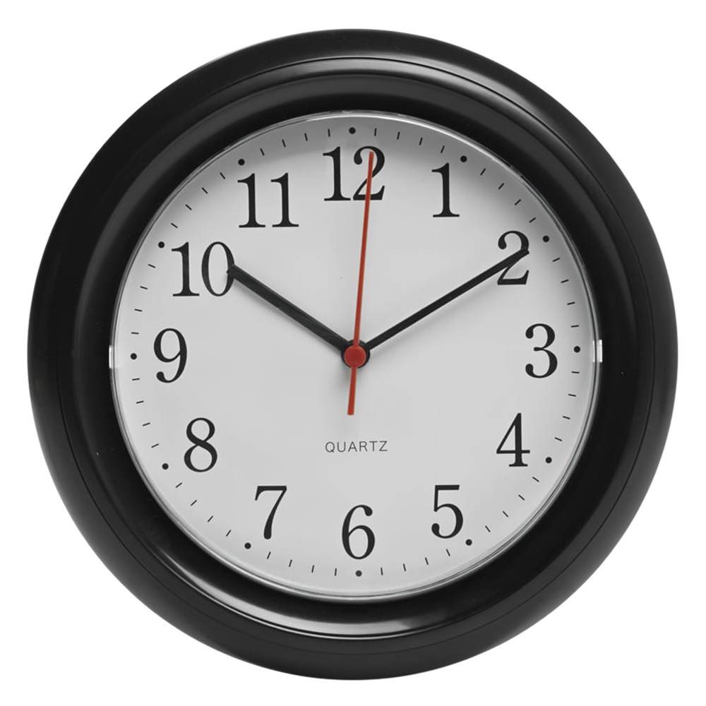 Wilko Functional Black Wall Clock Image