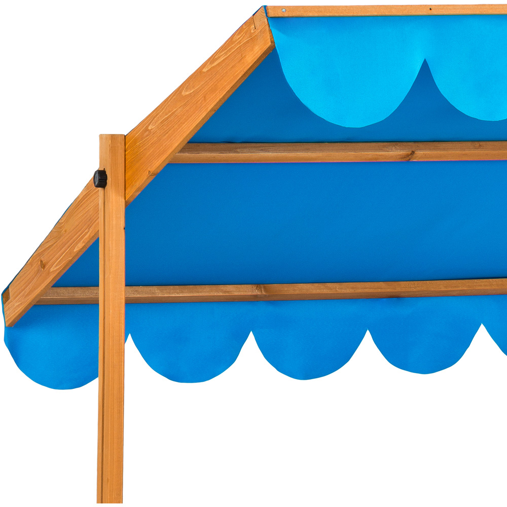 tectake Emilia Blue Kids Sandpit with Adjustable Roof Image 6