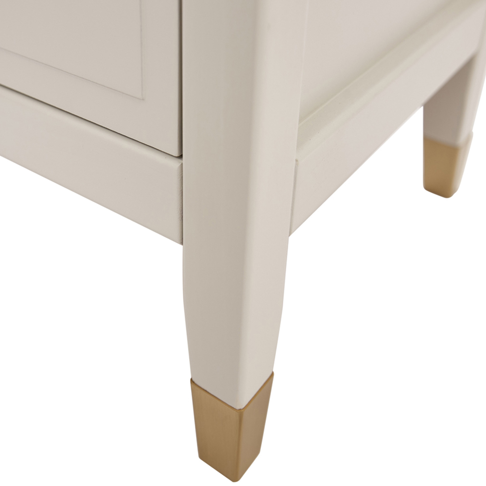 Palazzi 2 Drawers White Wide Bedside Table Image 6