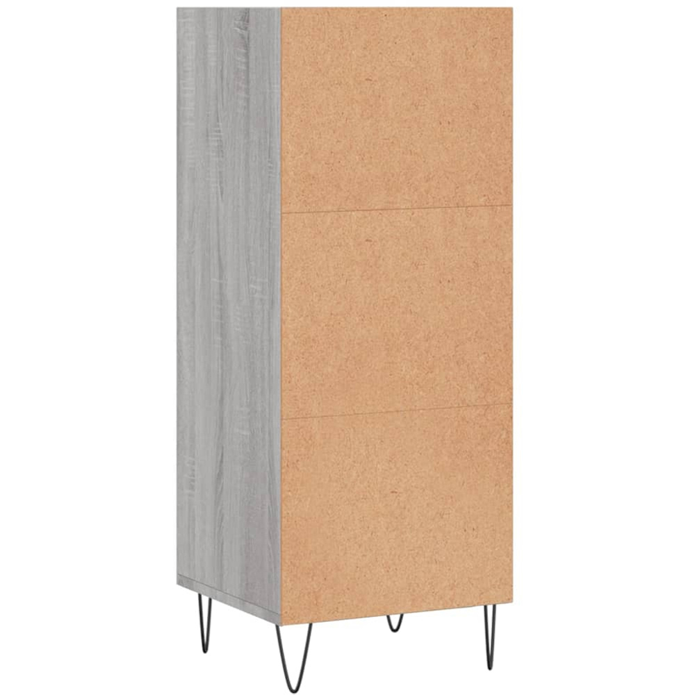 vidaXL 3 Shelf Grey Sonoma Wooden Sideboard Image 6