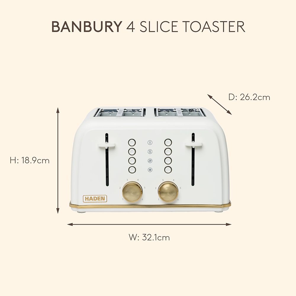 Haden Banbury 214737 Sour Cream 4 Slice Toaster Image 7