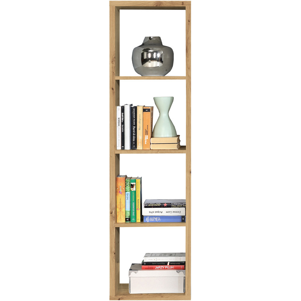 Florence Mauro 4 Shelf Artisan Oak Bookshelf Image 6