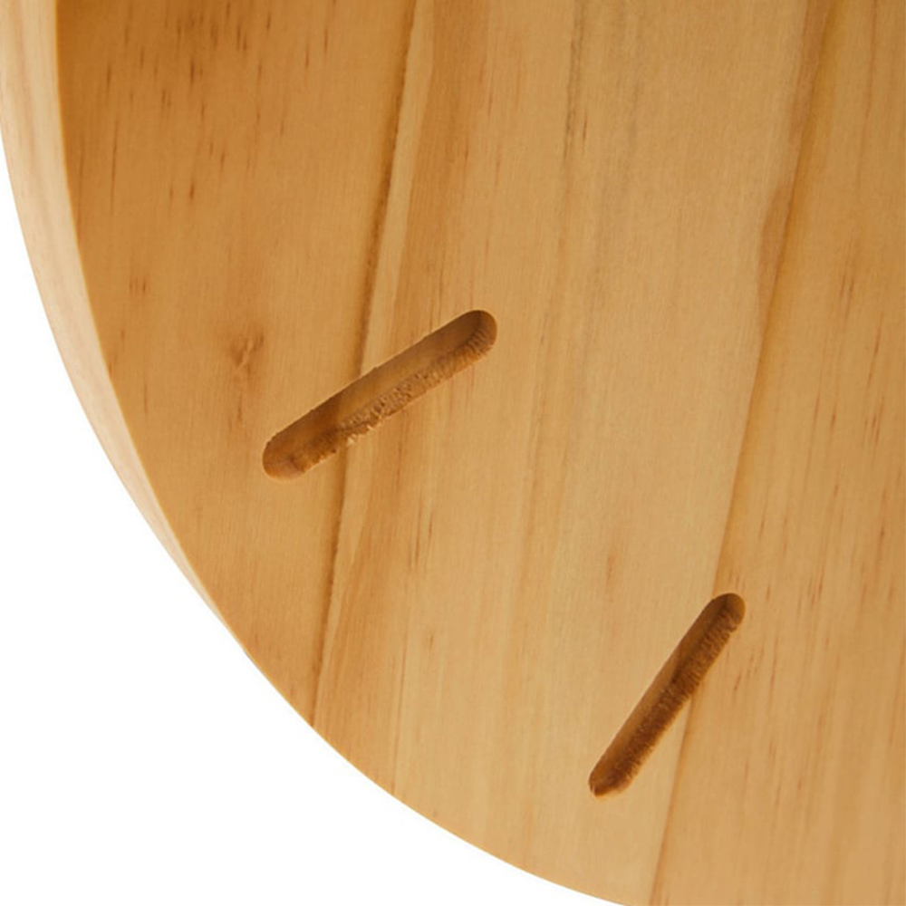 Premier Housewares Vitus Natural Wood Effect Wall Clock Image 3