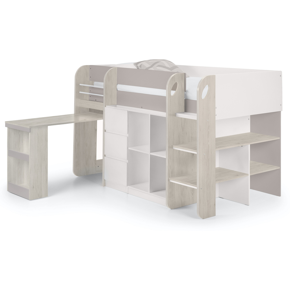 Julian Bowen Saturn Single Taupe Mid Sleeper with Storage Image 3