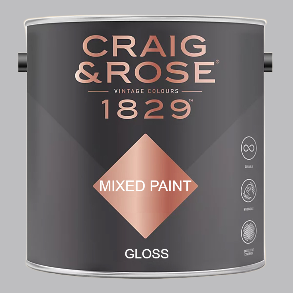 Craig & Rose 1829 Vintage Walls Wood and Metal Wilkie Grey Gloss Mixed Paint 2.5L Image 2