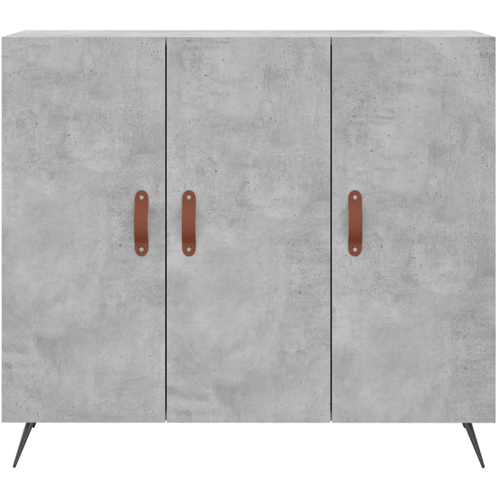 vidaXL 3 Door Concrete Grey Wooden Sideboard Image 6