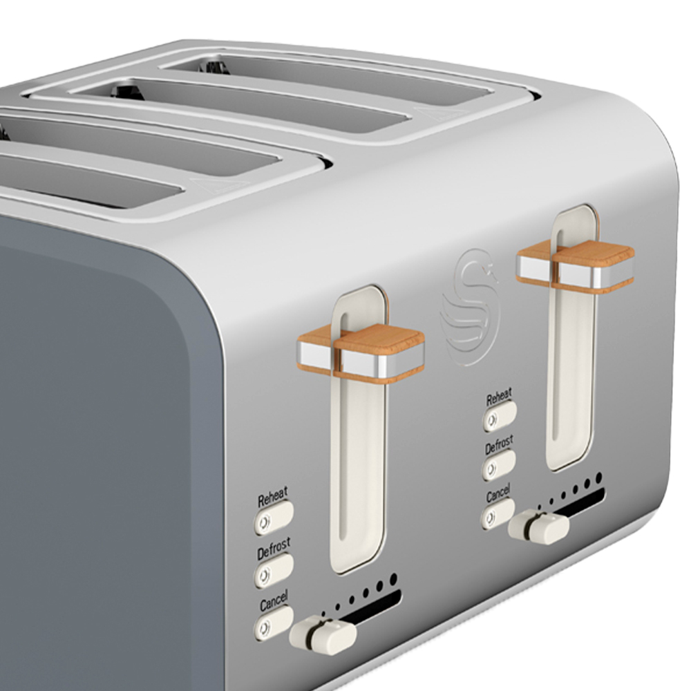 Swan ST14620GRYN Grey 4 Slice Nordic Toaster Image 3