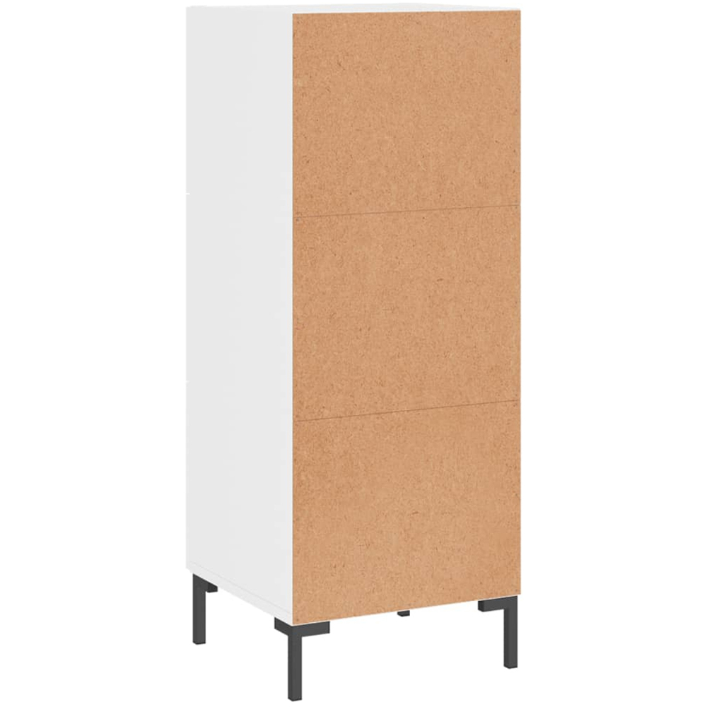 vidaXL 3 Drawer High Gloss White Sideboard Image 8