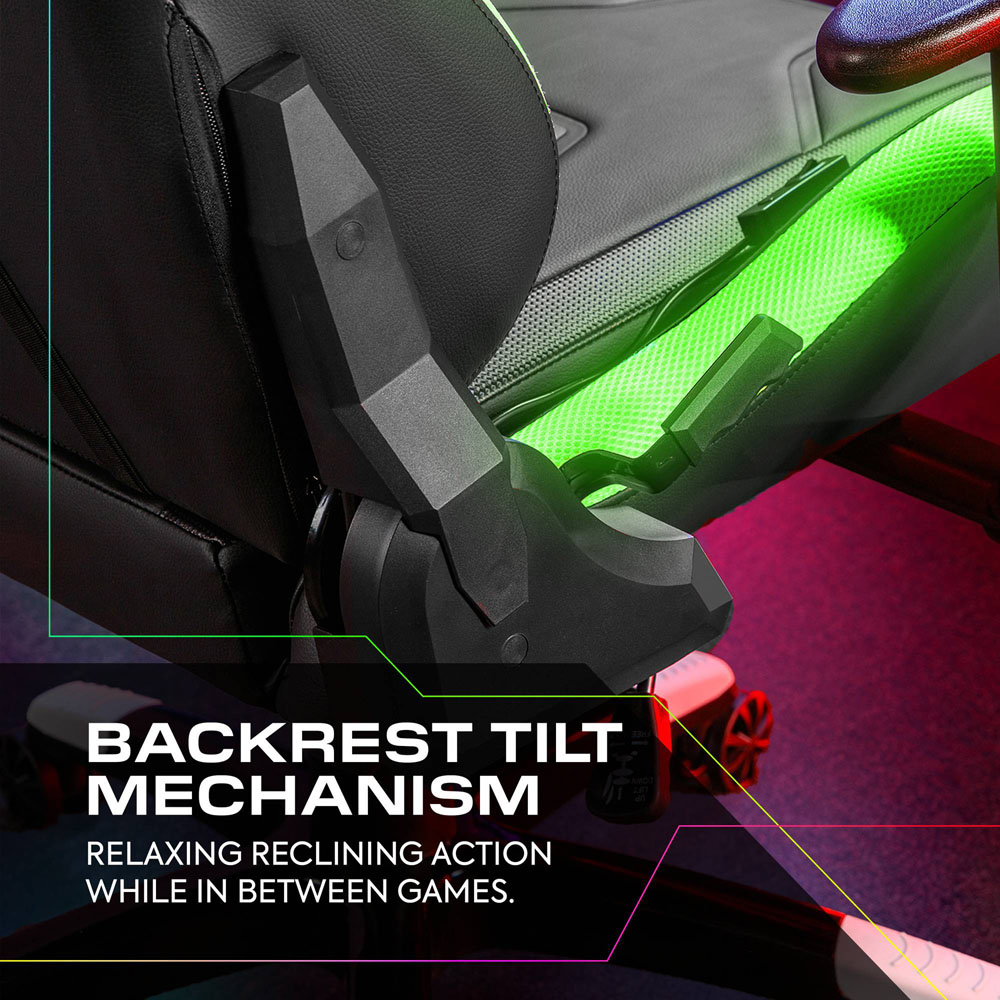 X Rocker Agility White and Black Adjustable Esport Gaming Chair Image 6