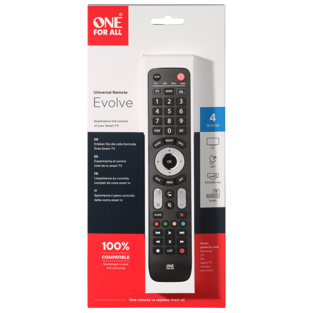 One For All Evolve 4 Device TV Remote Control Image 3