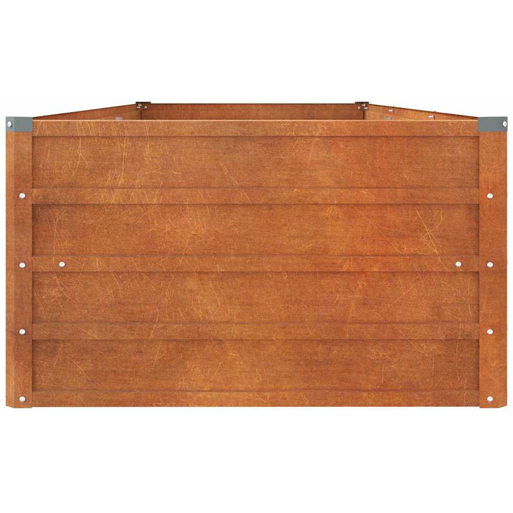 vidaXL Brown Corten Steel Raised Garden Bed 45 x 240 x 80cm Image 4